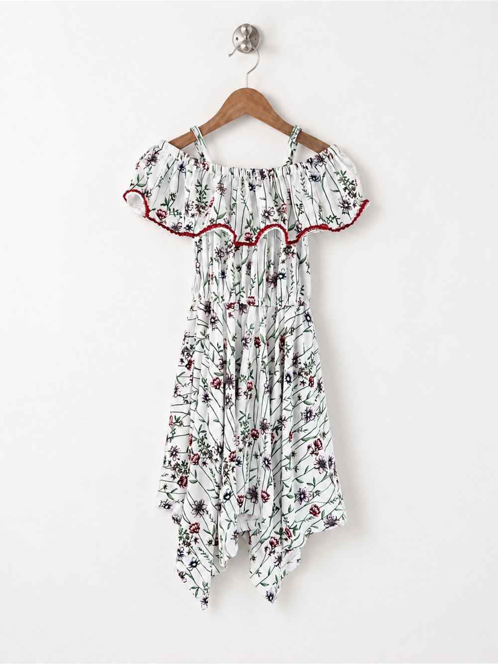 BCBGirls Off The Shoulder Floral Print Dress Size 7 / 8